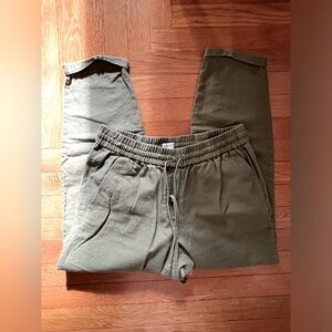 JCrew Olive Green Drawstring Pant, Sz 6